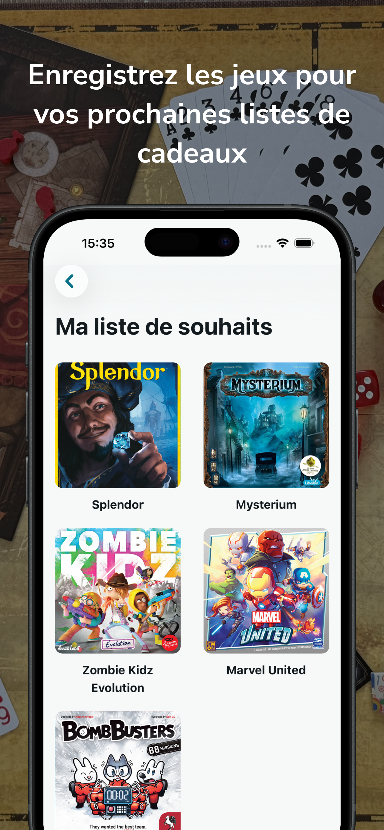 Ma liste de souhaits